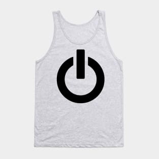 Power Button (black) Tank Top